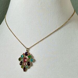 Rhinestone NRT Avon Pendant Necklace Fairycore Cottagecore Renaissance Vintage